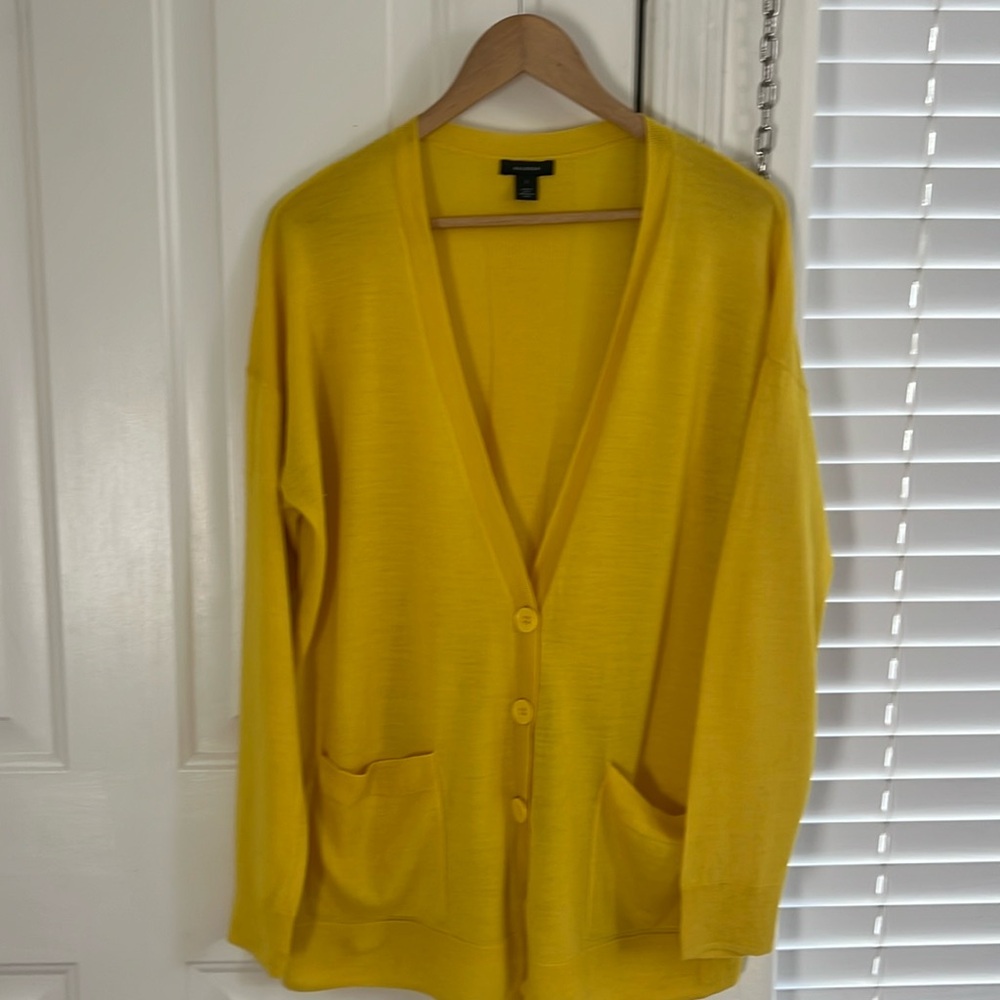 Sunshine Yellow Halogen Cardigan - L
